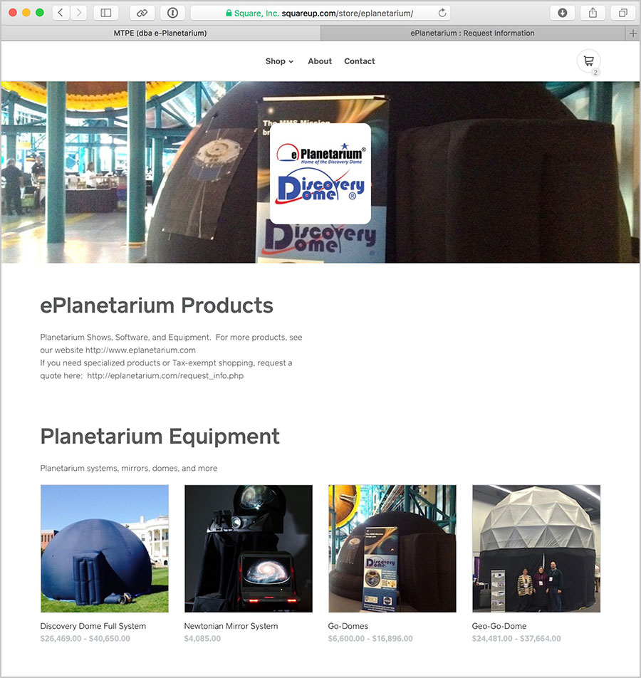 ePlanetarium online store